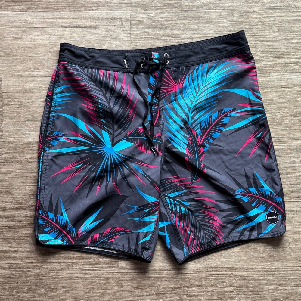 O'Neill Black and Blue Board Shorts for Swim